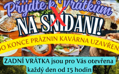Do konce prázdnin kavárna uzavřena