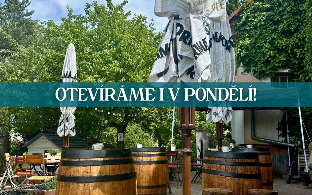 PŘES LÉTO VRÁTKA OTEVÍRÁME I V PONDĚLÍ