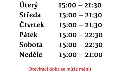 Změna otevírací doby Vrátek